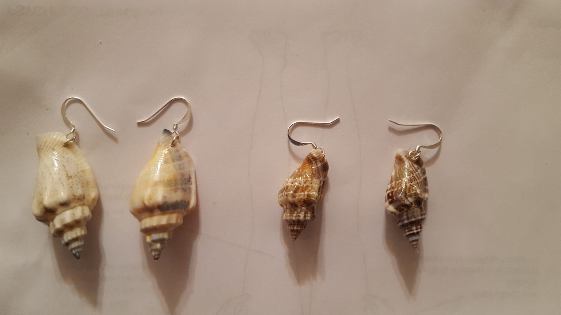 Handmade Sterling Silver Seashell Earrings